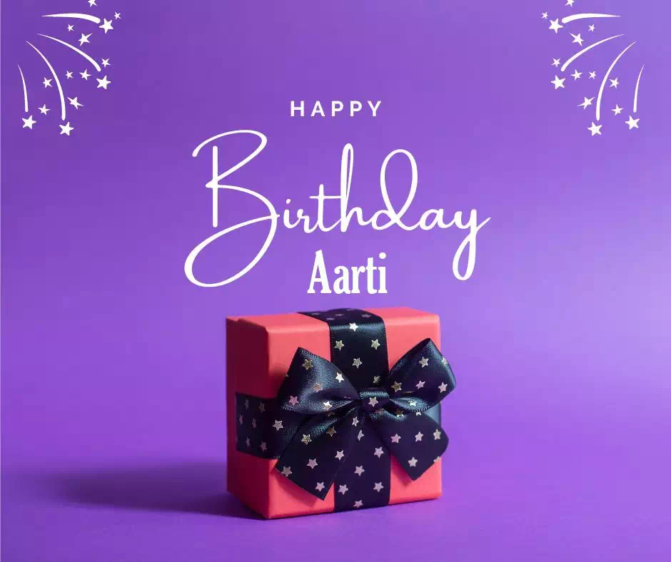 Happy Birthday Aarti written on image 11