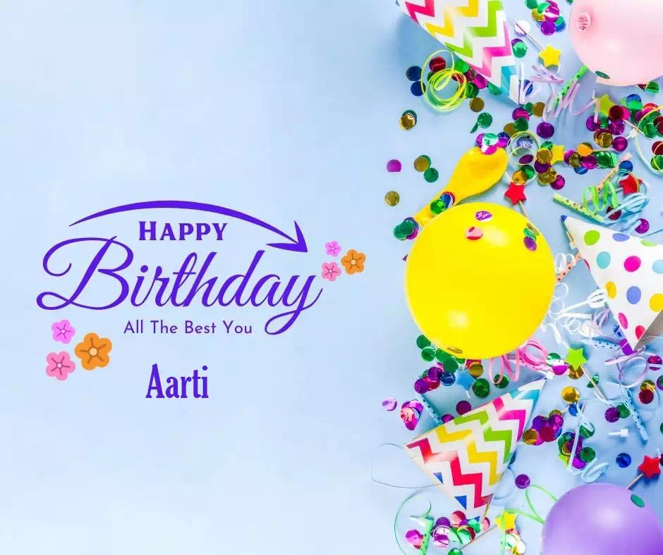 Happy Birthday Aarti written on image 5