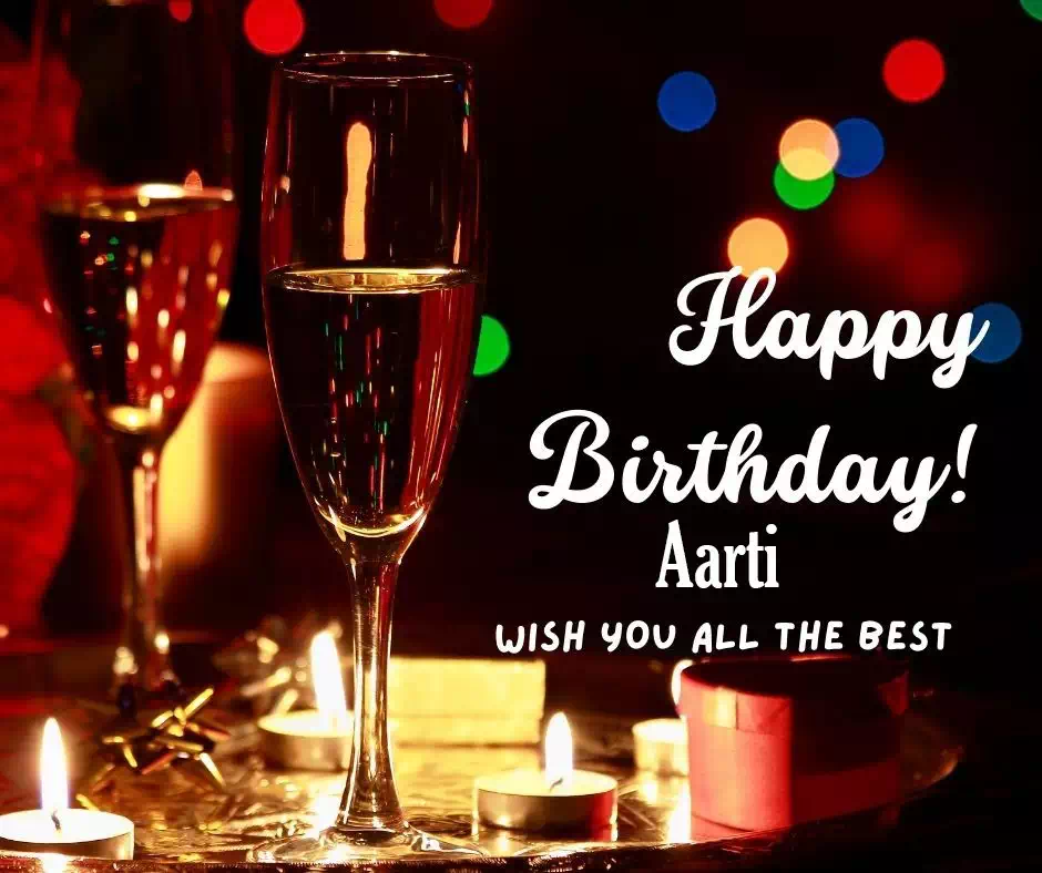 Happy Birthday Aarti written on image 9