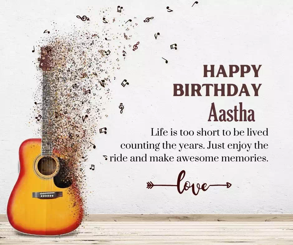 Happy Birthday Aastha written on image 10