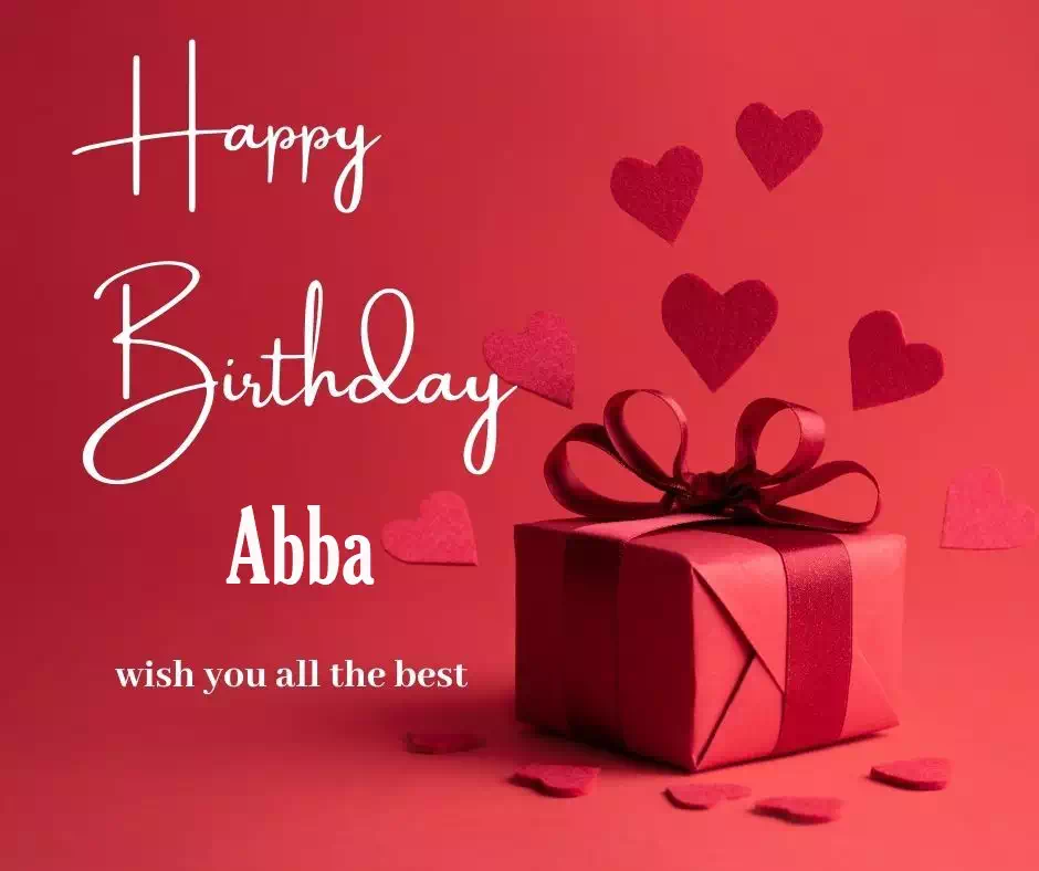 Happy Birthday Abba written on image 1 1