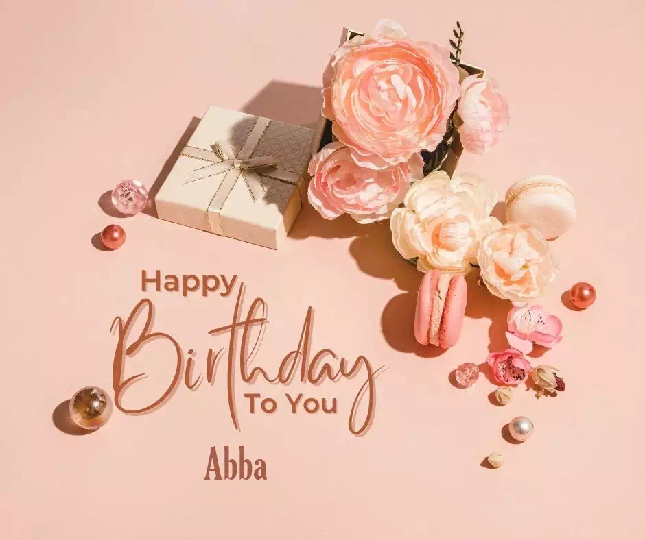 Happy Birthday Abba written on image 7