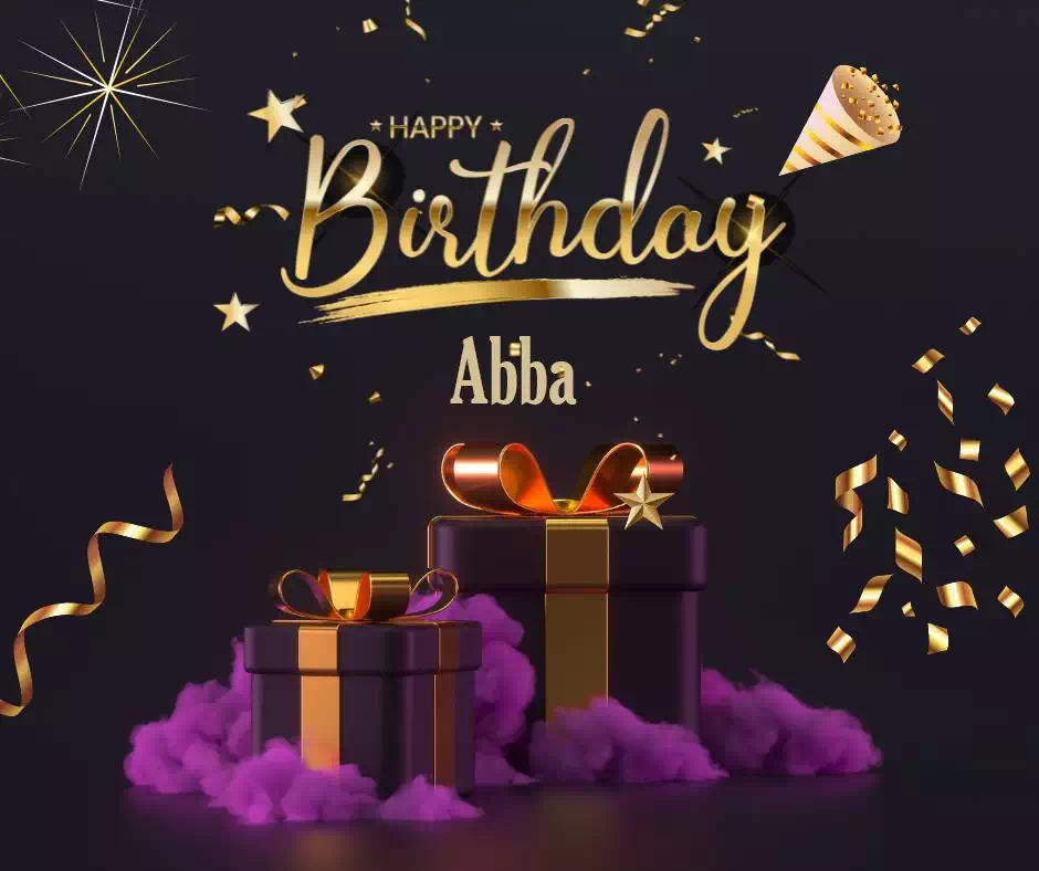 Happy Birthday Abba written on image