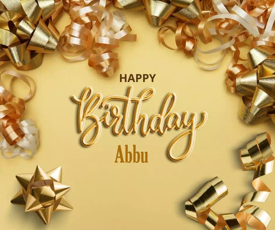 Happy Birthday Abbu written on image 4