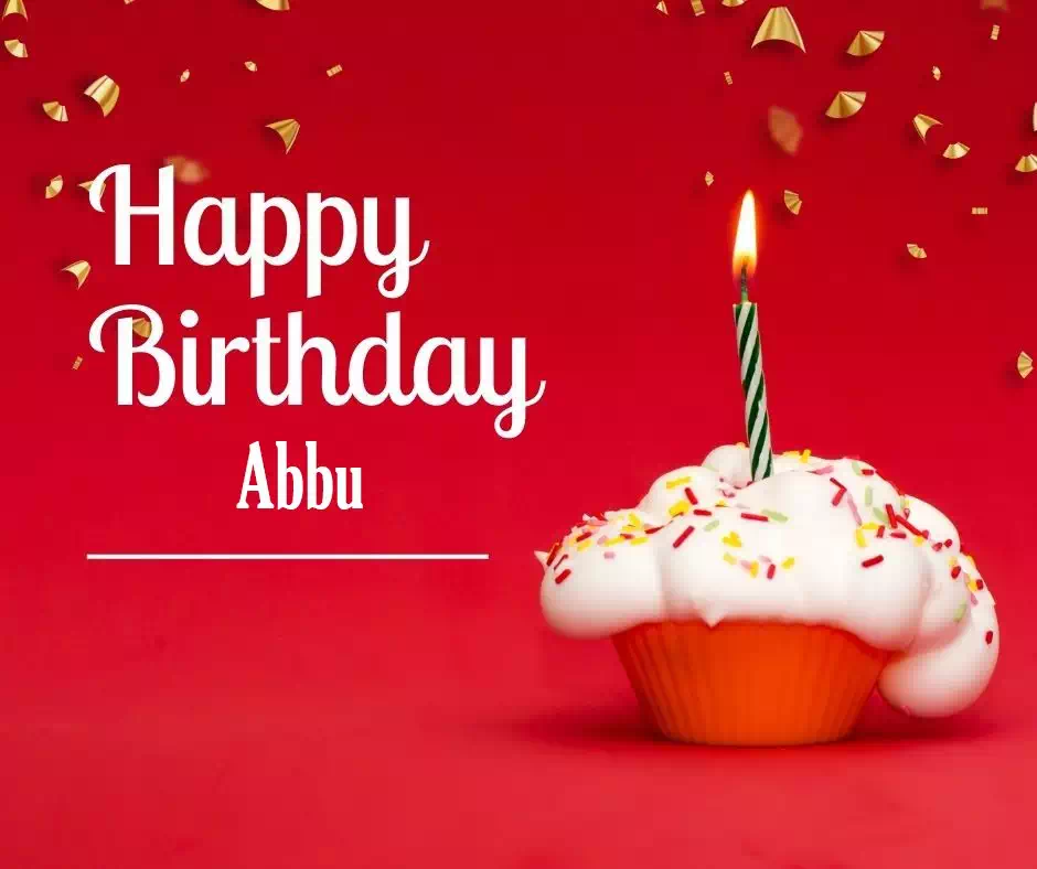 Happy Birthday Abbu written on image 8